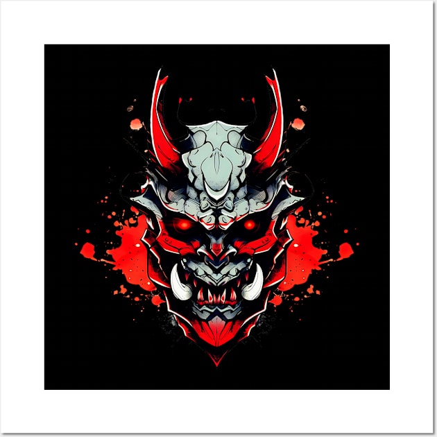 Summon the Demon: Oni T-Shirt Design Wall Art by KomixsDesign